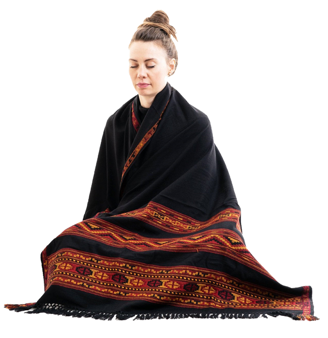 Meditation Cashmere Shawl  Best Yoga Blankets & Meditation Shawls