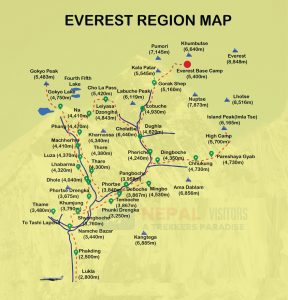 everest base camp trek map
