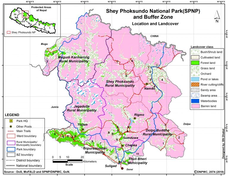 Shey Phoksundo National Park Map